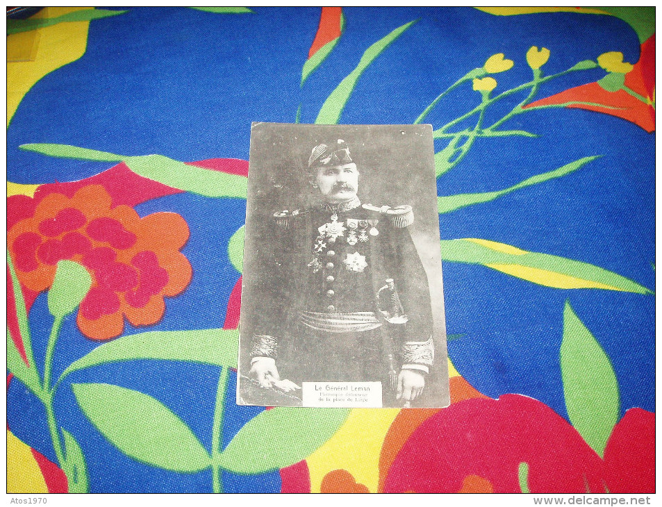 CARTE POSTALE ANCIENNE DE 1914. / LE GENERAL LEMAN / POUR LA CROIX ROUGE ET LES VICTIMES DE LA GUERRE / BELGIQUE. - Personen