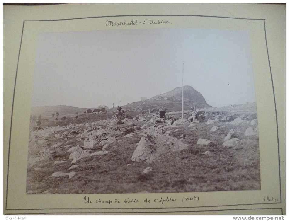 Photo 1892 Collée Sur Carton Aubrac Aveyron Lozère Marebestel - Anciennes (Av. 1900)