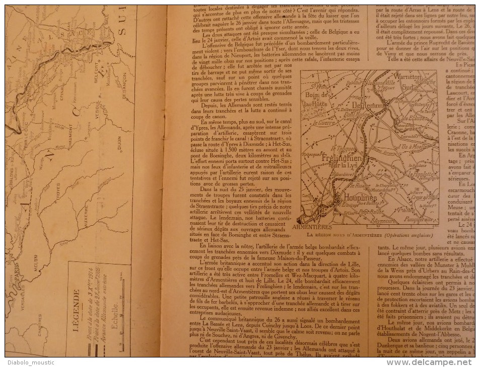 1916 LPDF:Armentières;Inondations;BELGIQUE;Carnet-route ;Courronnement MIKADO à KIOTO;Turquie;POLOGNE;Fokker;MONTENEGRO; - Frans