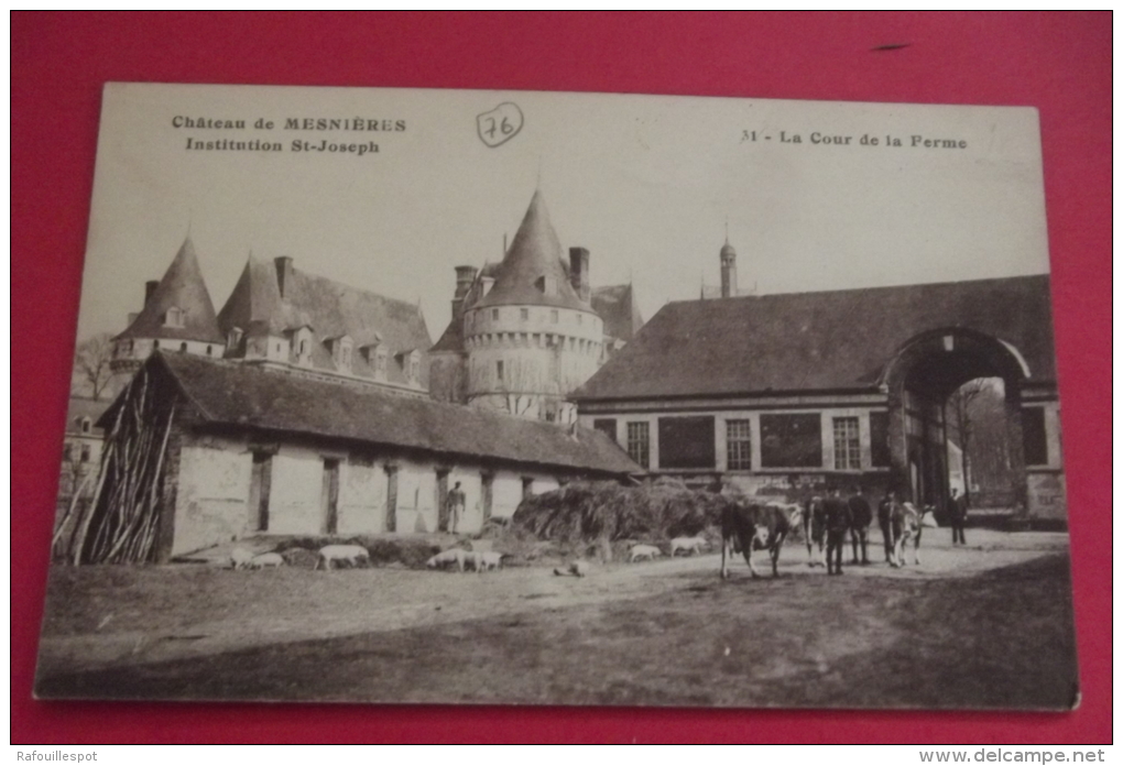 Cp  Mesnieres Institution St Joseph La Cour De Ferme - Mesnières-en-Bray