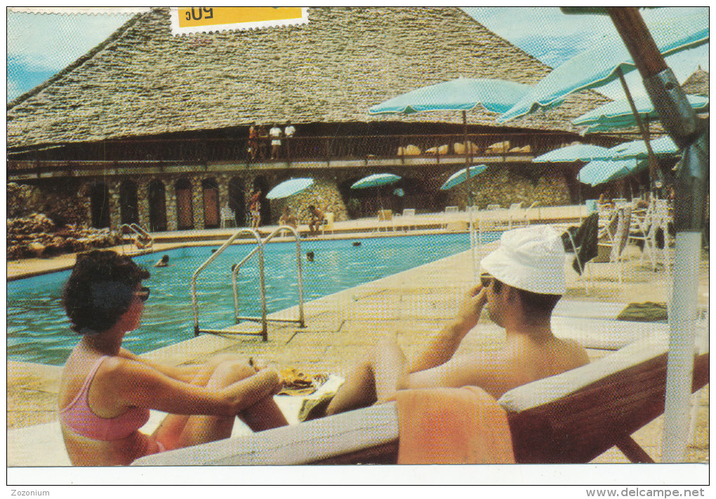 TANZANIA,1977, STAMPS, HotelBahari. Dar Es Salaam, Old Photo Postcard - Tansania