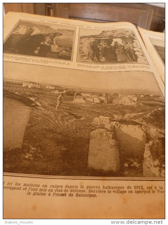 1916 LPDF: Le RAPIDE De CALAIS Déraille; Frise-Dompière-Lihons;Karasouli;Dogandjé;BELGIQUE; Zeppelins Bombardent PARIS.. - Französisch