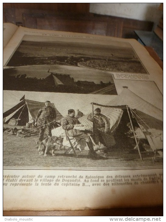 1916 LPDF: Le RAPIDE de CALAIS déraille; Frise-Dompière-Lihons;Karasouli;Dogandjé;BELGIQUE; Zeppelins bombardent PARIS..