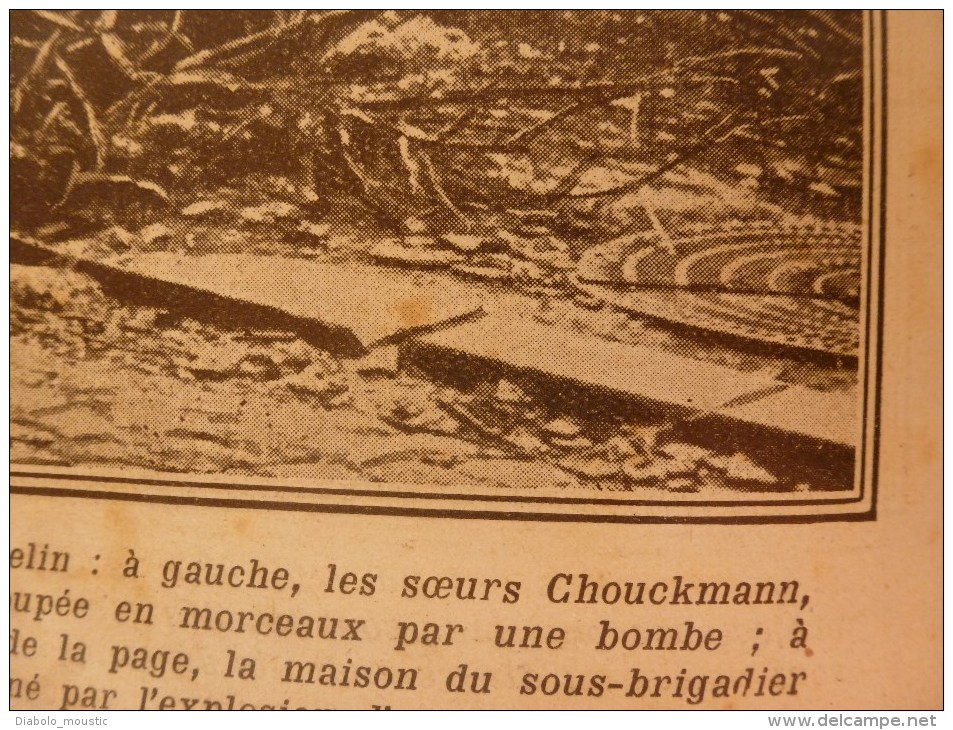 1916 LPDF: Le RAPIDE de CALAIS déraille; Frise-Dompière-Lihons;Karasouli;Dogandjé;BELGIQUE; Zeppelins bombardent PARIS..