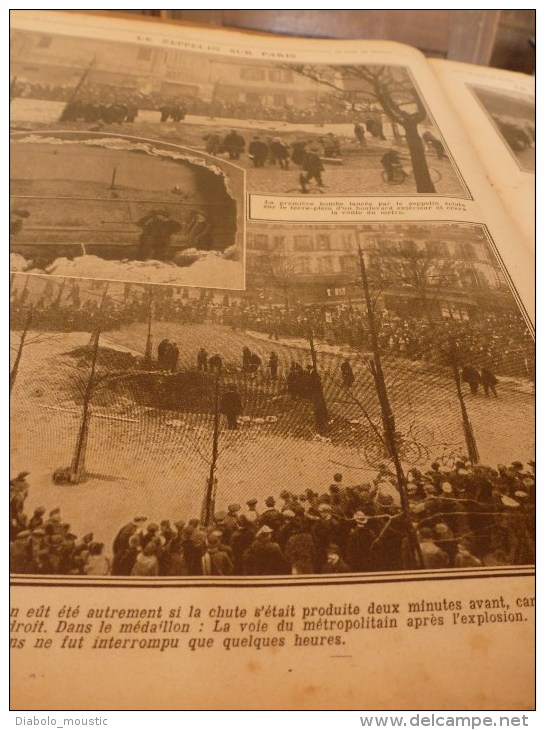 1916 LPDF: Le RAPIDE de CALAIS déraille; Frise-Dompière-Lihons;Karasouli;Dogandjé;BELGIQUE; Zeppelins bombardent PARIS..