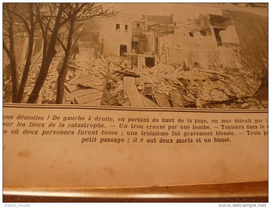 1916 LPDF: Le RAPIDE de CALAIS déraille; Frise-Dompière-Lihons;Karasouli;Dogandjé;BELGIQUE; Zeppelins bombardent PARIS..