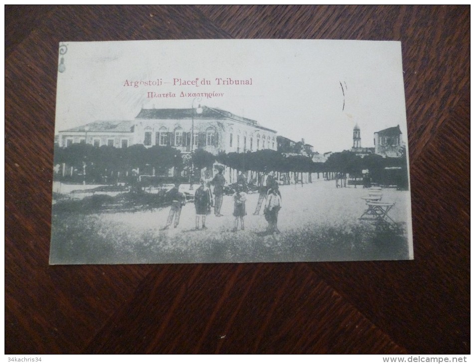 CPA Patras Grèce .Argostoli . Place Du Tribunal - Grèce