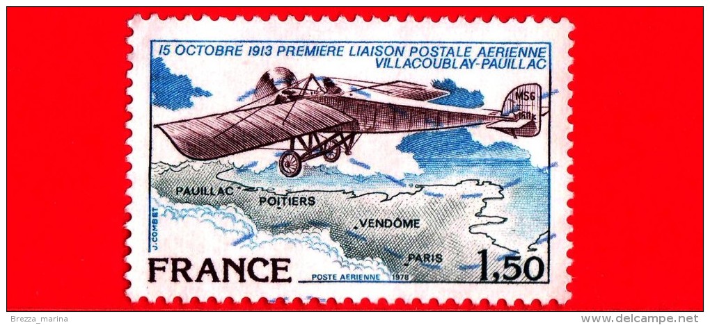 Nuovo - FRANCIA - 1978 - Primo Collegamento Aereo Villacoublay - Pauillac (15-10-1913) - Posta Aerea - 1.50 - Premiers Vols