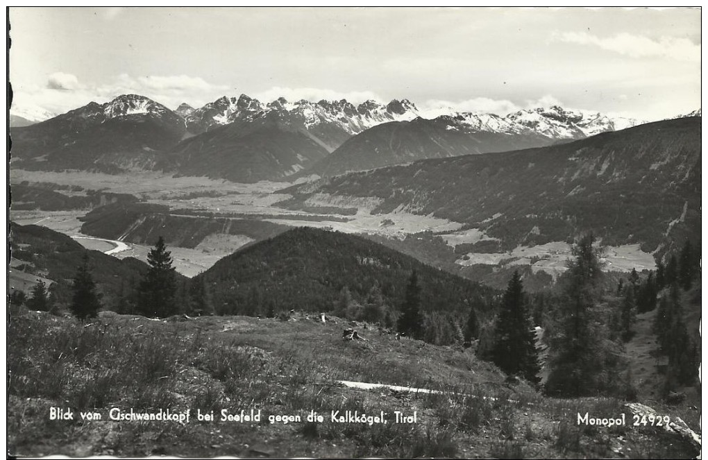 Austria E 221   Blick Vom Gschwandtkopf Bei Seeveld Gegen  Die Kalkkögel Tirol - Autres & Non Classés