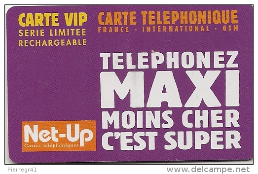 CARTE-PREPAYEE-NET-UP--VIP-50F -30/06/2003-TELEPHONEZ MAXI-SERIE LIMITEE-T B E-3000Ex - Autres & Non Classés