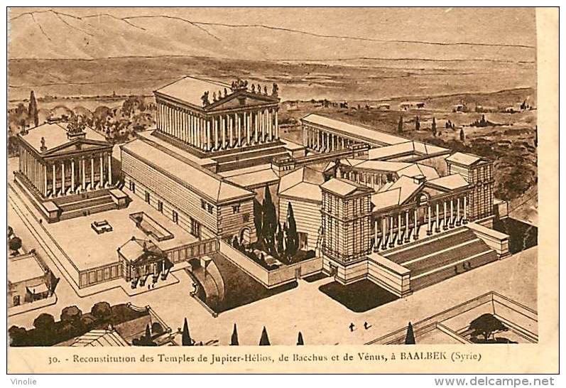 PU-14-033 : Baalbek  ( Carte Recoupée Cotés Verticaux Et Horizontaux )(8.5 Cm Pour 9 Cm ) (13.5 Cm Au Lieu De 14 Cm) - Syrie