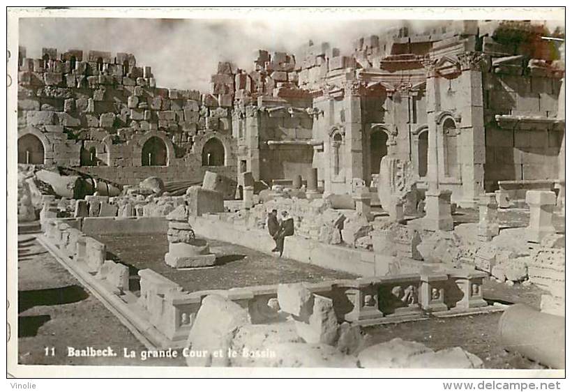 PU-14-036 : Baalbek  ( Carte Recoupée Cotés Verticaux Et Horizontaux )(8.5 Cm Pour 9 Cm ) (13.5 Cm Au Lieu De 14 Cm) - Syrie