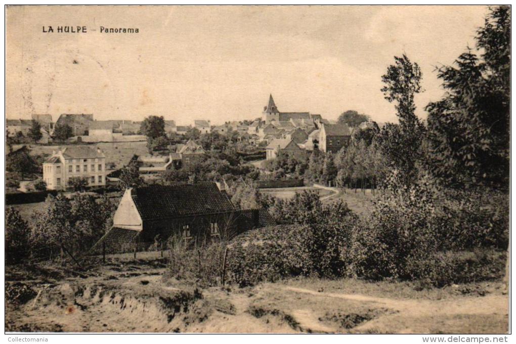 BRABANT  6 CP La Hulpe Place D'Eglise  Panorama 1927 La Roncière 1928  Entrée Village  Pittoresque DVD 12537 Linkebeek - La Hulpe