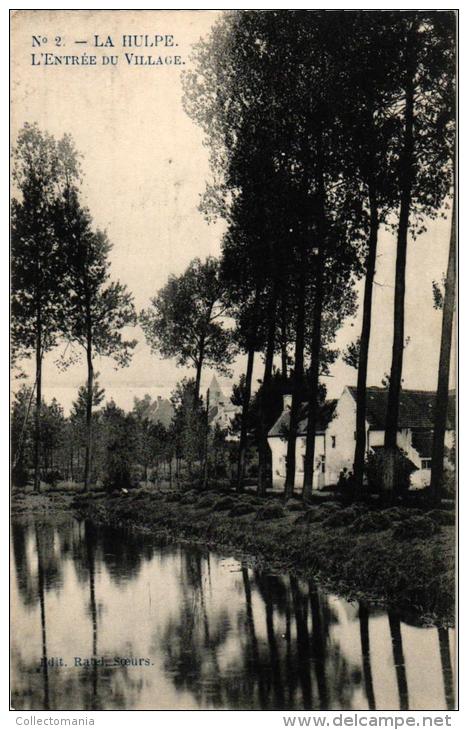 BRABANT  6 CP La Hulpe Place D'Eglise  Panorama 1927 La Roncière 1928  Entrée Village  Pittoresque DVD 12537 Linkebeek - La Hulpe