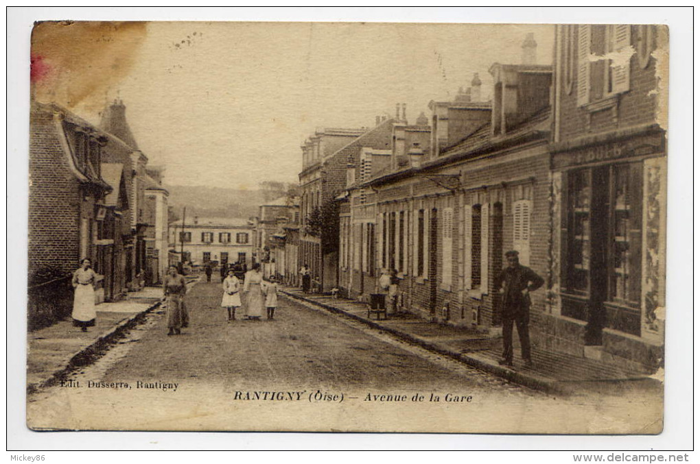 RANTIGNY--1916--Avenue De La Gare (très Animée) éd  Dusserre - Rantigny