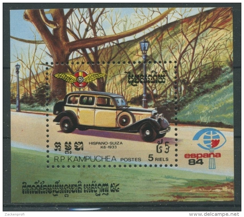 Kambodscha 1984 Oldtimer Block 139 Postfrisch (R2480) - Cambodia