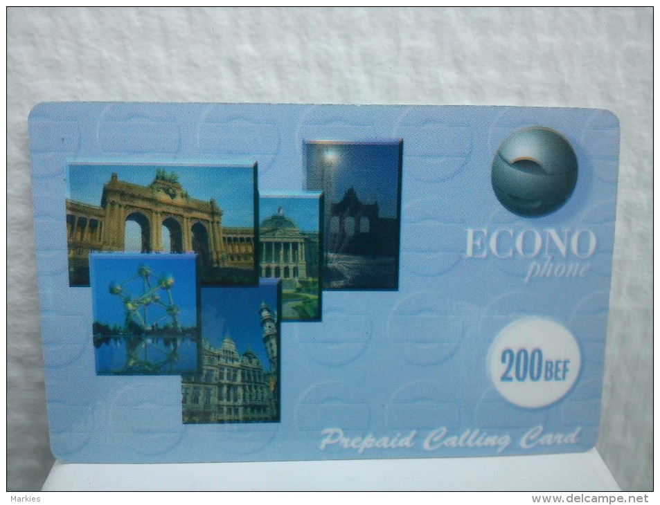 Econo 200 BEF With Barcode 2 Photo´s Rare - Cartes GSM, Recharges & Prépayées