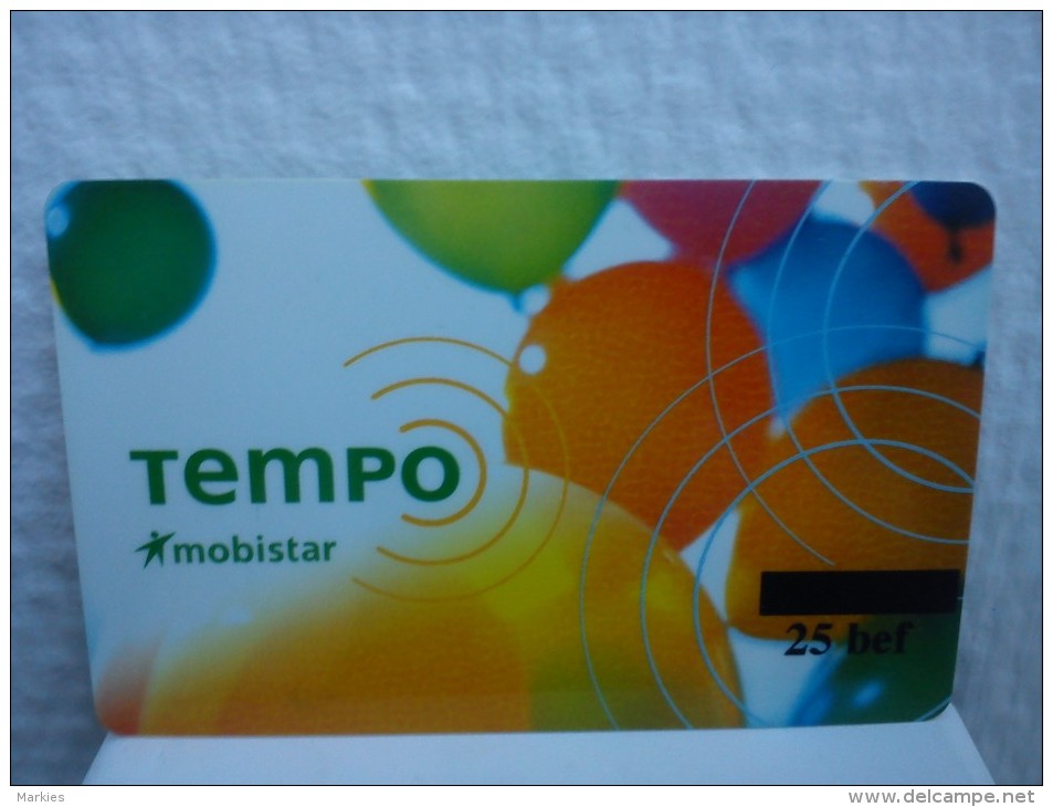 Tempo Promocard 25 BEF Used Rare - [2] Prepaid & Refill Cards