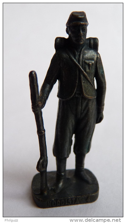 FIGURINE KINDER  METAL NORDISTE 4 1861 SOLDAT CONFEDERE 80's Bruni- KRIEGER NORDSTAATEN UNIONIST 4 (1) - Metal Figurines