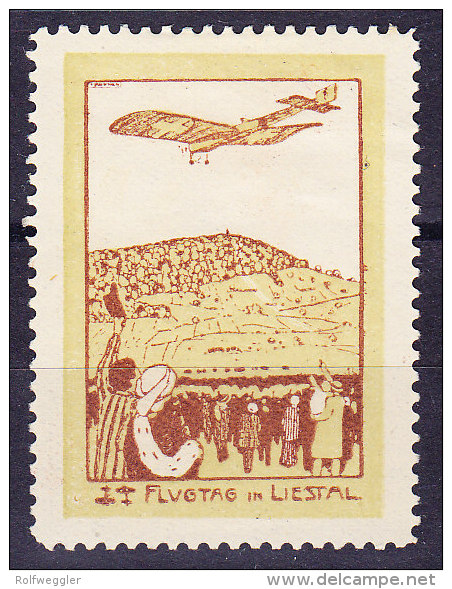 Flugpostmarke 1913 Vorläufer Zu# VIII Flugtag In Liestal. - Neufs