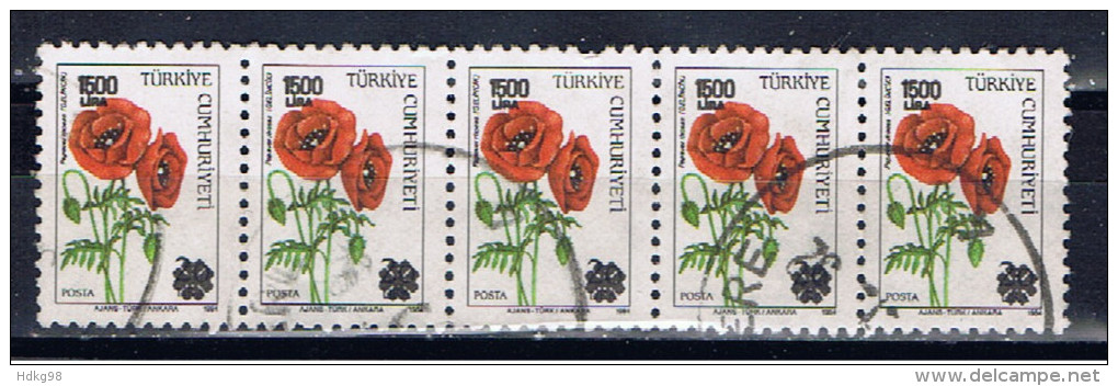 TR+ Türkei 1990 Mi 2897 Klatschmohn - Oblitérés