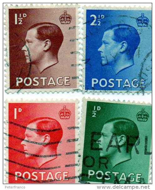 B -1934 Gran Bretagna - Re Edoardo VIII - Used Stamps