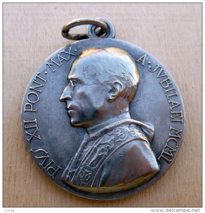 Mad-342 Grande  Médaille Pius XII  Jubilaei  M.C.M.L. - Godsdienst & Esoterisme