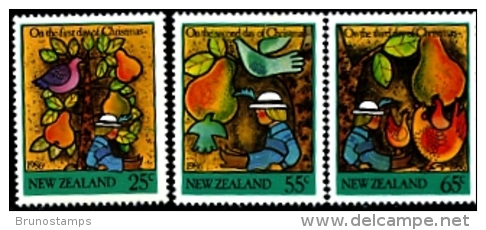 NEW ZEALAND - 1986  CHRISTMAS  SET  MINT NH - Unused Stamps