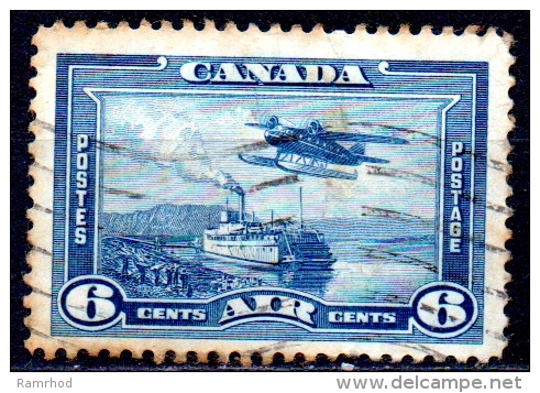 CANADA 1938 Air - Fairchild 45-80 Sekani Seaplane Over Distributor On Mackenzie River - 6c Blue  FU - Poste Aérienne