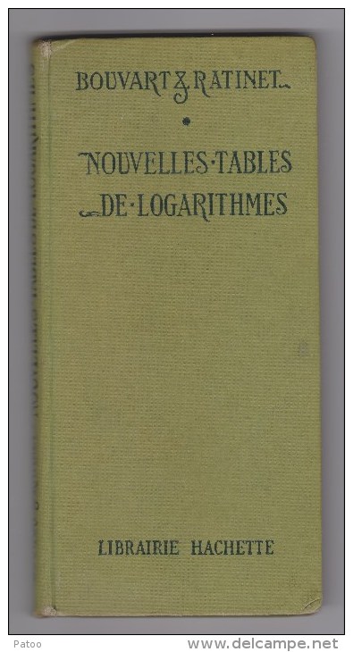 TABLES  LOGARITHMIQUES  A 5 DECIMALES 1953  + TABLE TRIGONOMETRIQUE DIVISION SEXAGESIMALE/ RELIURE CARTONNEE HACHETTE - 18+ Years Old