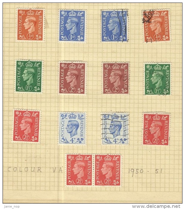 Great Britain 1950-51 King George VI Definitives Mint Set - Non Classificati