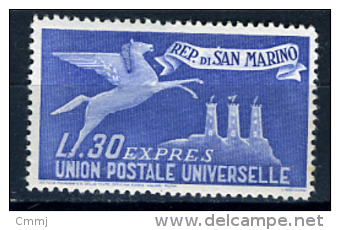 1946 - SAINT-MARIN - SAN MARINO - Catg. Sass. Ex 15 - LH - (SM2017.43..)f.to Biondi - Express Letter Stamps
