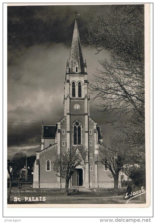 SAINT PALAIS - Carte Photo De L´ Eglise - L. Jacob - Saint Palais