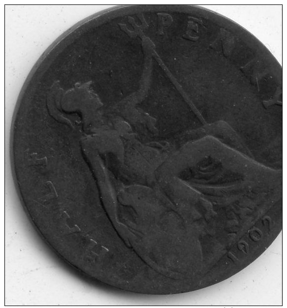 Great Britain Half Penny 1902 - C. 1/2 Penny