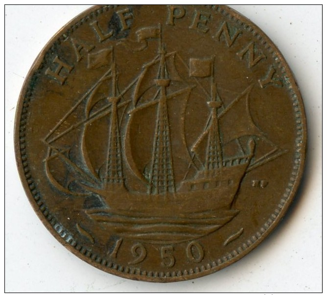 Great Britain Half Penny 1950 - C. 1/2 Penny