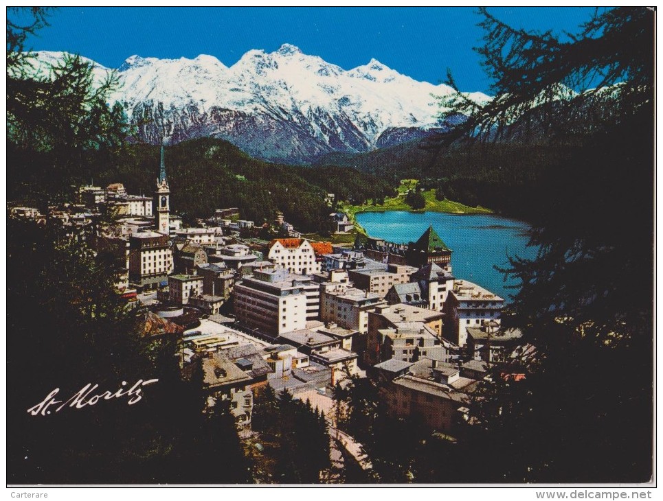 SUISSE,HLVETIA,SWISS,SWIT ZERLAND,SVIZZERA,SCHWEIZ, GRISONS,SAINT MORITZ,VUE AERIENNE,PHOTO STEINER - St. Moritz