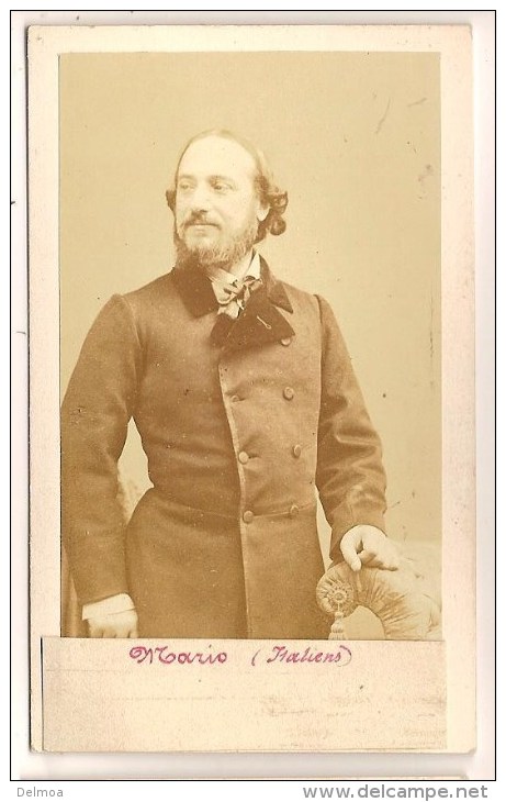 CDV Photo Originale XIX ème Artiste MARIO Chanteur D'Opéra Aux Italiens Photo Disderi - Anciennes (Av. 1900)