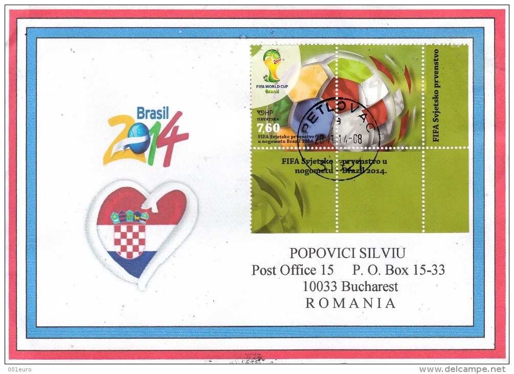 FOOTBALL / SOCCER : WORLD CUP 2014 BRAZIL On 3 Circulated Covers - Envoi Enregistre! Registered Shipping! - 2014 – Brésil
