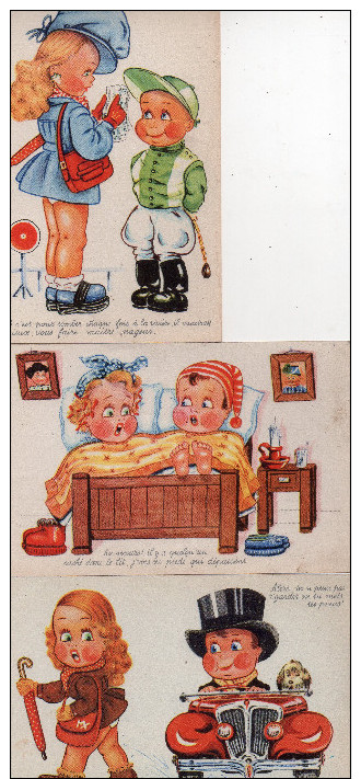 Cpa  Illustree Et Signee..sur Le Theme Des Enfants (superbe ) Lot De 15 Cartes Toutes  Scannees - Autres & Non Classés
