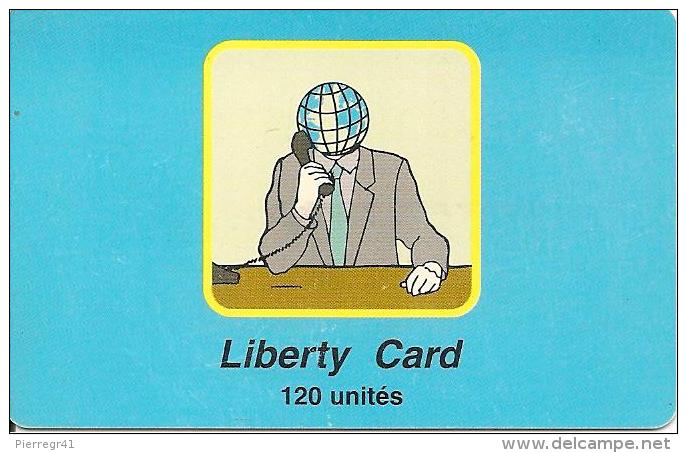 CARTE PREPAYEE-2000-LIBERTY-TEL ECOM-120U-HOMME-TERRE- GRATTEE-BE-RARE - Autres & Non Classés