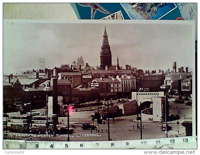 ENGLAND LIVERPOOL ENTRANCE TO MERSEY TUNNEL AUTO AUTOBUS  TRAM  N1932 EM8791 - Liverpool