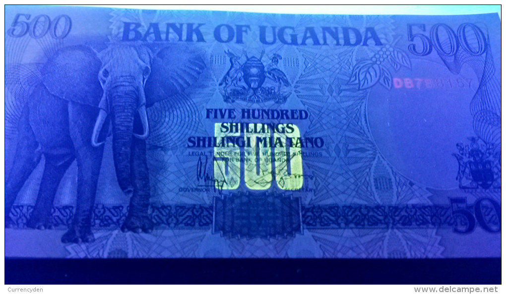 Uganda P33b, 500 Shillings, GREAT Elephant / Makerere University, Kampala - Oeganda
