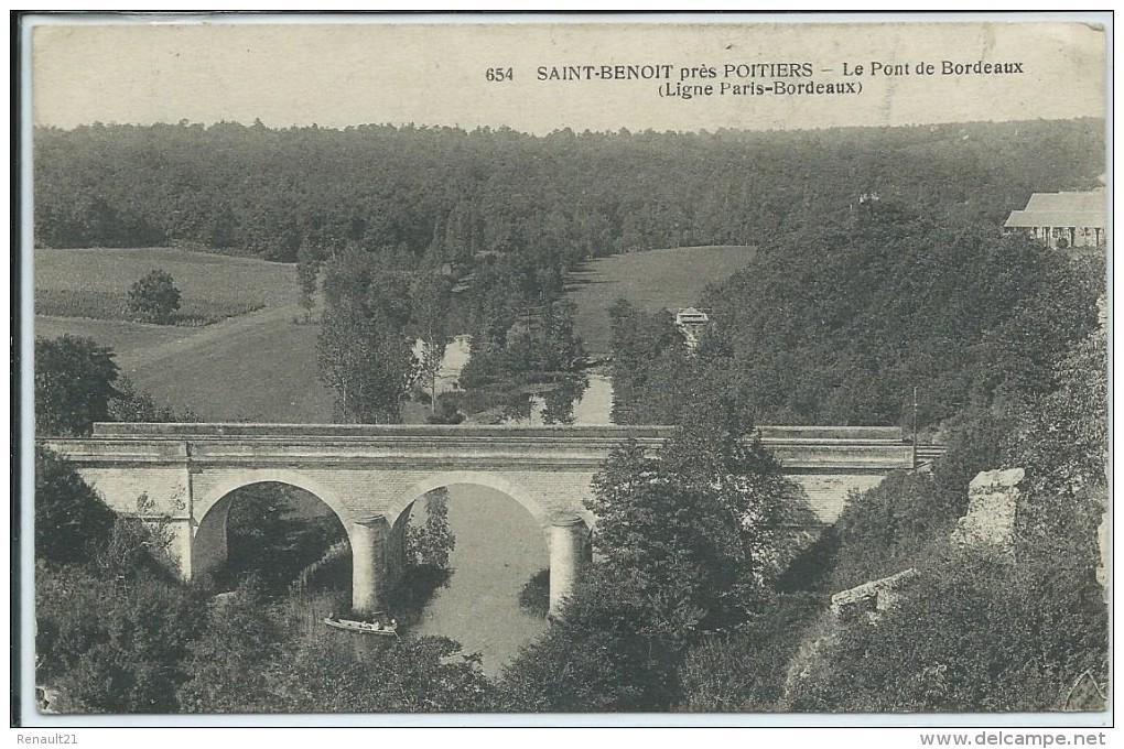 Saint-Benoit-Saint-Benoit Près De Poitiers-Le Pont De Bordeaux (Ligne Paris-Bordeaux)-(CPA) . - Saint Benoit