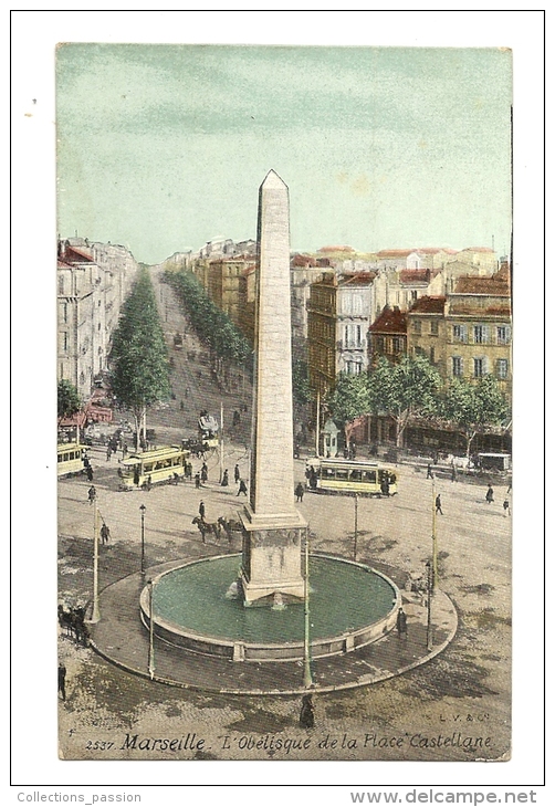 Cp, 13, Marseille, L´Obélisque De La Place Castellane - Castellane, Prado, Menpenti, Rouet