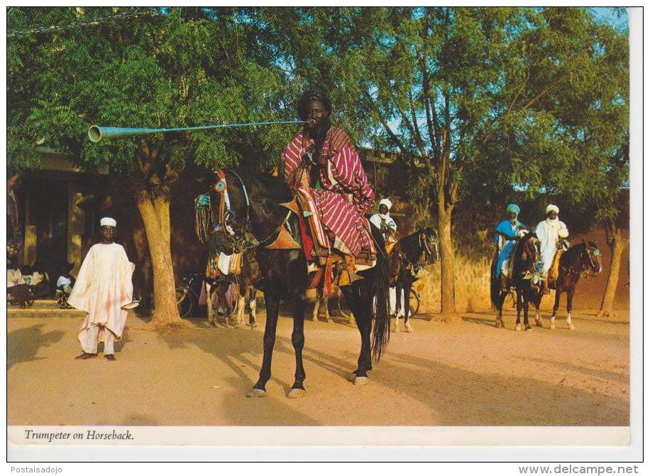 (NIGE1) NIGERIA. TRUMPETER ON HORSEBACK - Nigeria