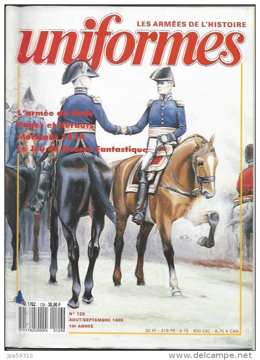 Revue : "Uniformes, Les Armées De L'histoire" N° 129 AOUT/SEPTEMBRE 1989 * - Storia