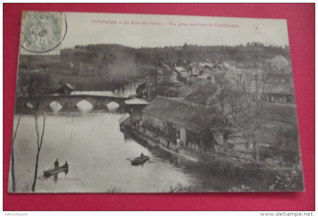 Cp Putanges Le Pont Sur L'orne Vue Prise Des Cotes De Pont Ecrepin - Putanges