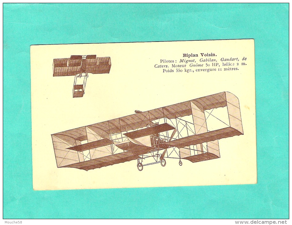Cpa Aviation  Biplan - 1914-1918: 1ère Guerre