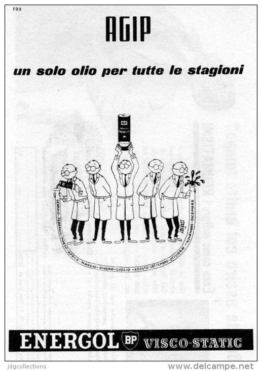 # AGIP ENERGOL OIL 1950s Car Italy Advert Pub Pubblicità Reklame Huile Olio Aceite Ol - Altri & Non Classificati