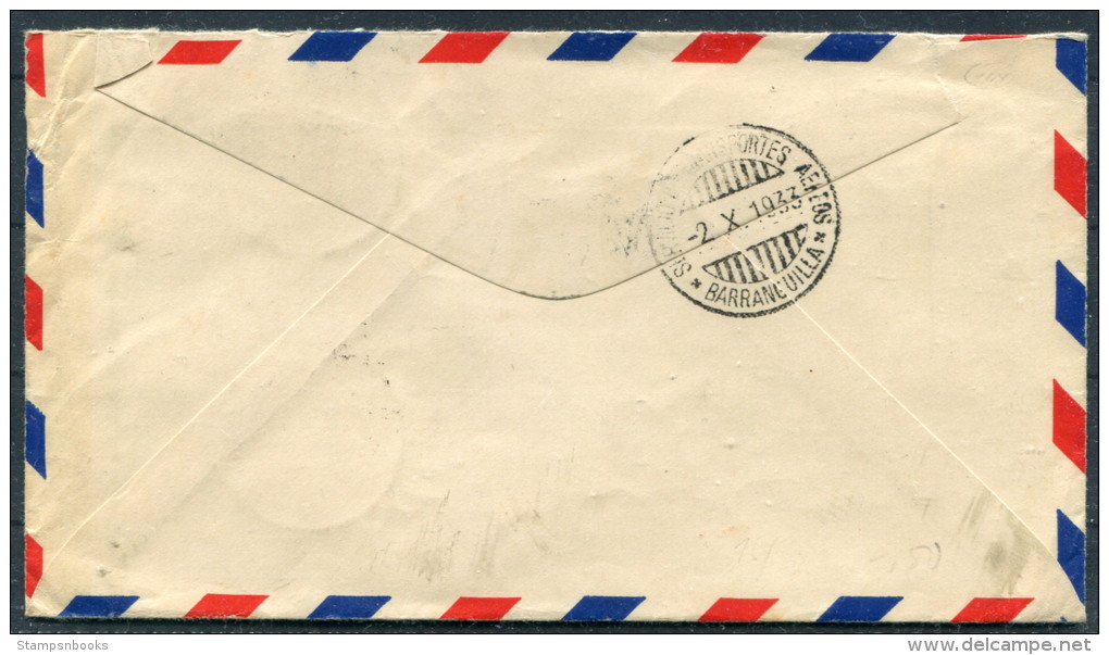 1933 Colombia Bogota Airmail Barranquilla Brief - Berlin Germany - Kolumbien